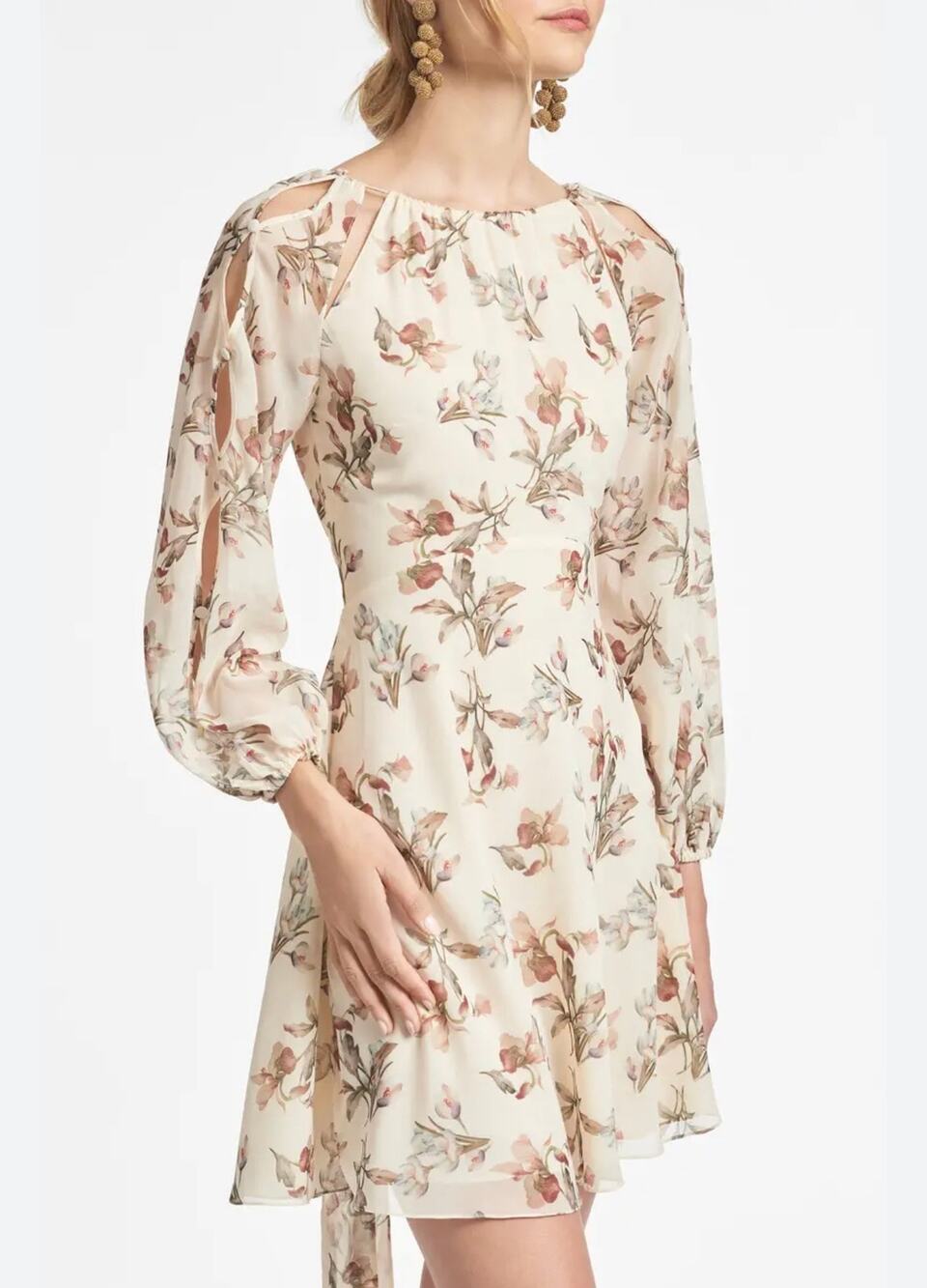 Sachin & Babi Bevvy Floral Chiffon Mini Dress Size 6 NEW WITH TAGS